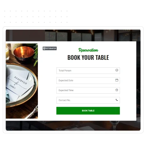 Reserve the table through table booking system